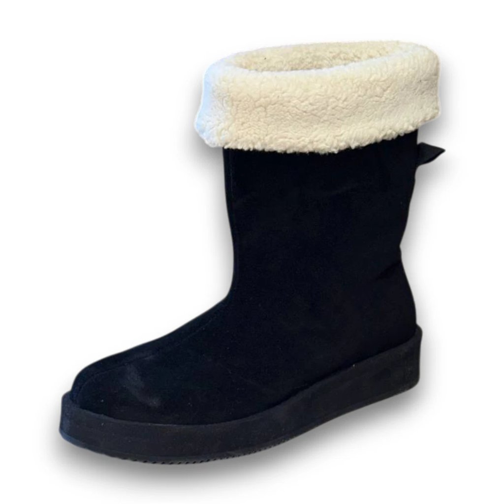 Hugo Zaralyn Women's Black Suede Snow Boots Us 7 (Eu 37) Msrp $182